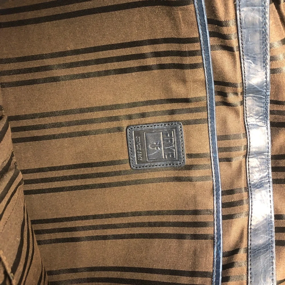 Frye men’s blue /green book bag.